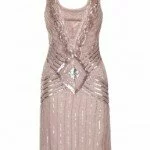 FROCK AND FRILL ATHENA BLUSH PINK SEQUIN GATSBY GOWN, £145 flapper girl dress uk 1920s style costume