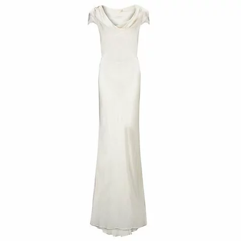 JOHN LEWIS Ghost sylvia ivory dress 1920s satin bridesmaid elegant evening gown