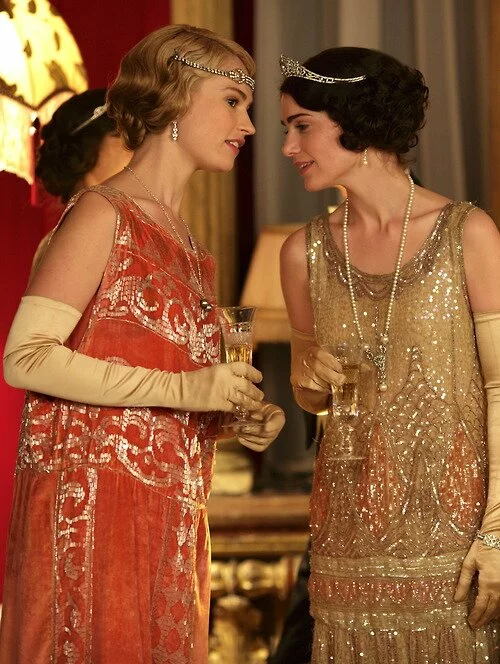 Downton Abbey 1920s vintage inspired fashion and style flapper girl dresses