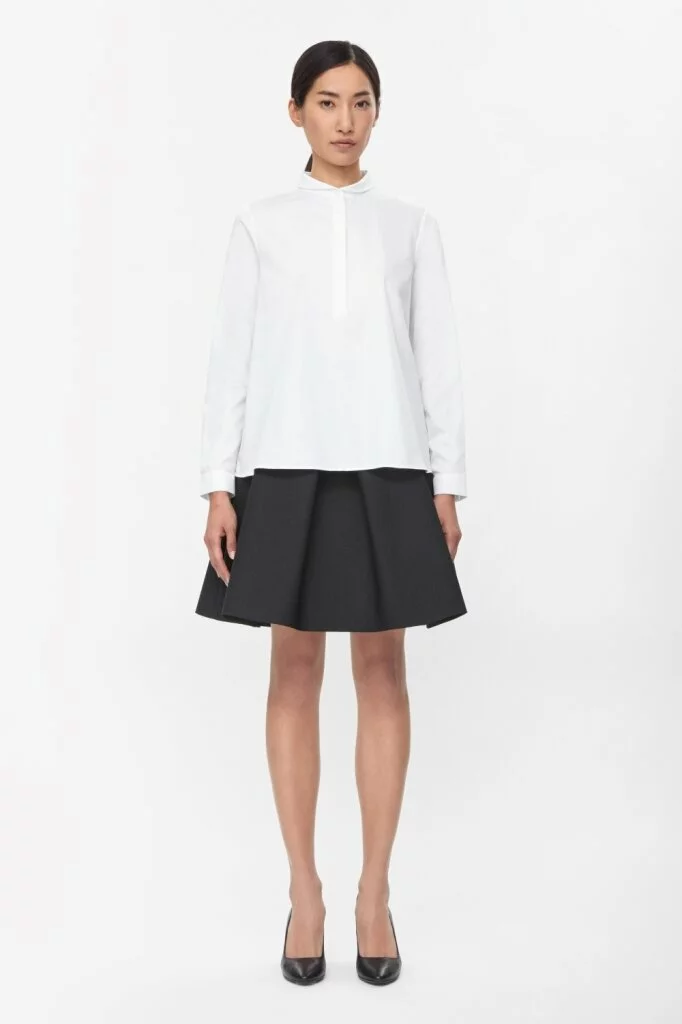 Cos A-line Tunic Shirt White made from 100% cotton. £55
