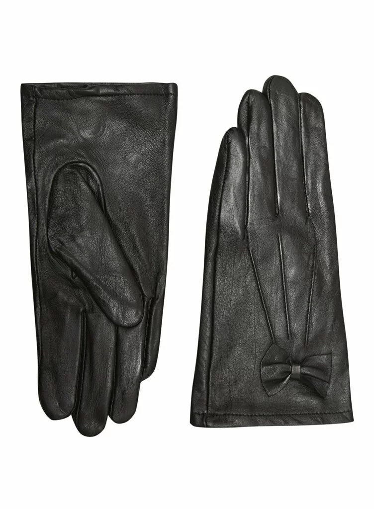 Dorothy Perkins Black Leather Bow Gloves. £10.50 reduced from £15