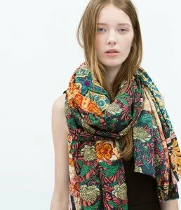 Zara Patchwork floral scarf £19.99