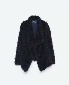 Navy Blue Fur Jacket £39.99
