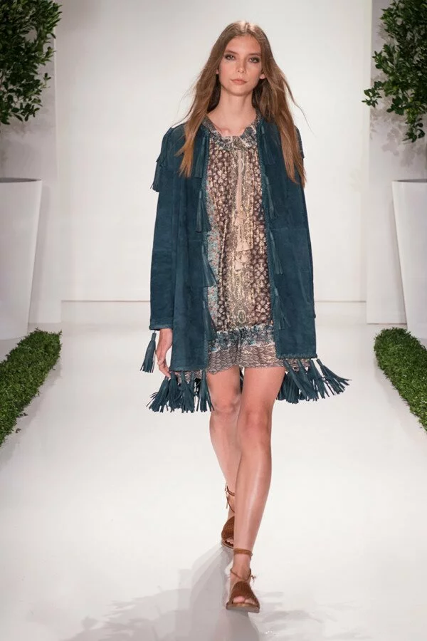  rachel zoe ss16 fashion show collection boho inspired by the bohemian seventies spirit.