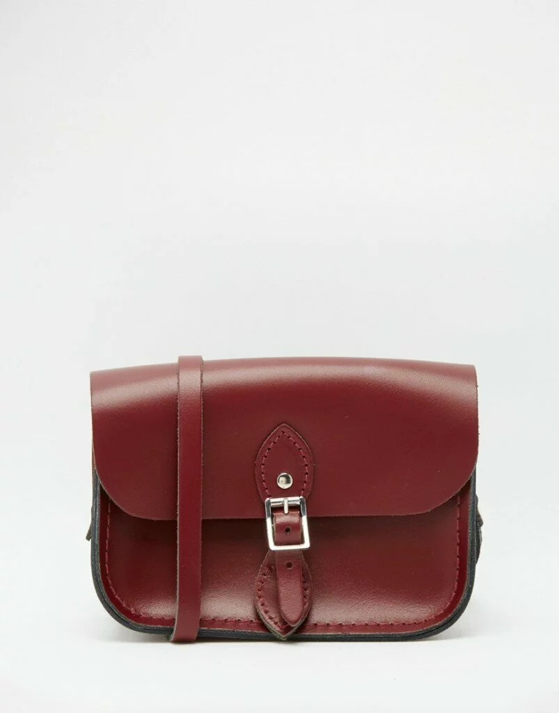 The Cambridge Satchel Company Leather Mini Traveller Bag in Oxblood £65.00