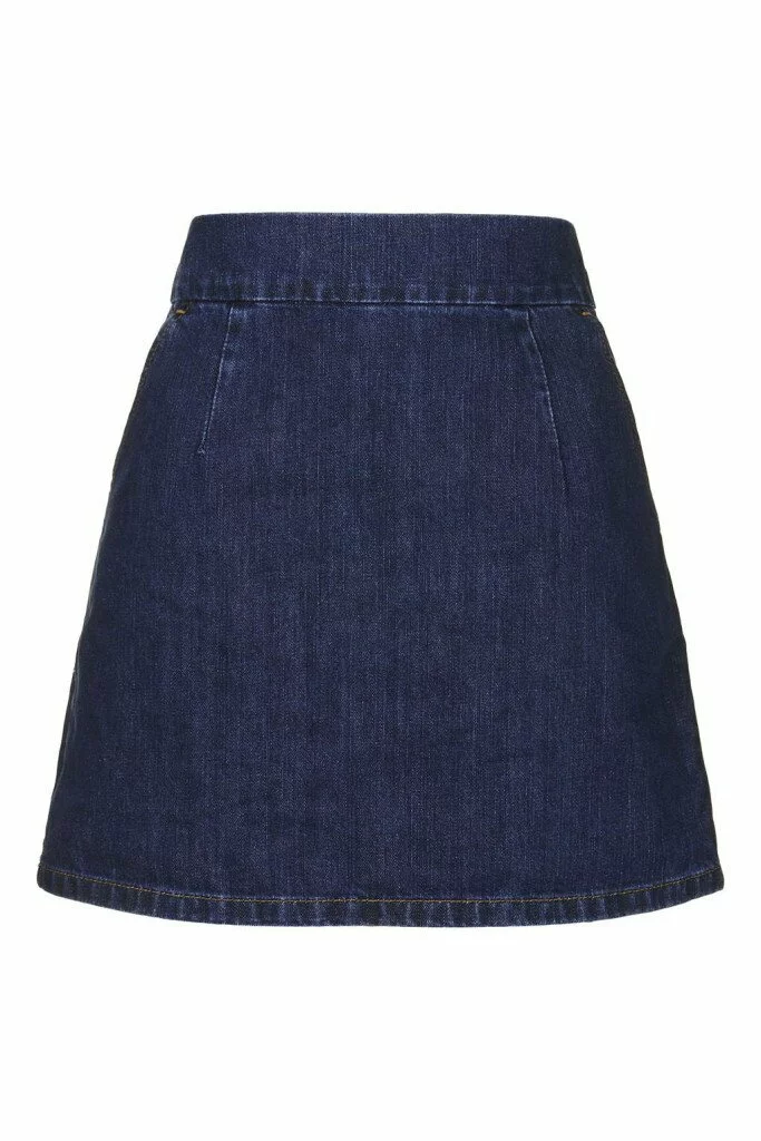 Topshop MOTO Indigo Clean A-Line Skirt £26