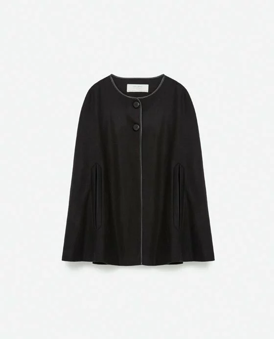 Zara Black Wool Cape £49.99