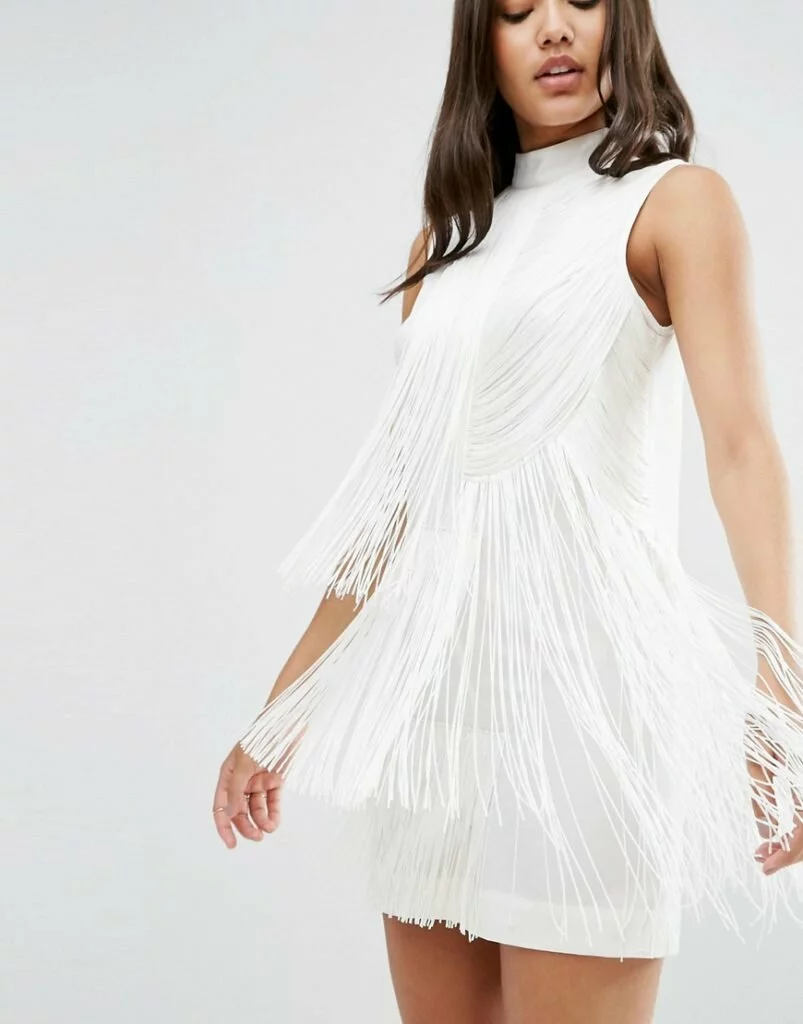 ASOS Premium Fringe Drapey 20s Mini Shift Dress £75.00 flapper gatsby style
