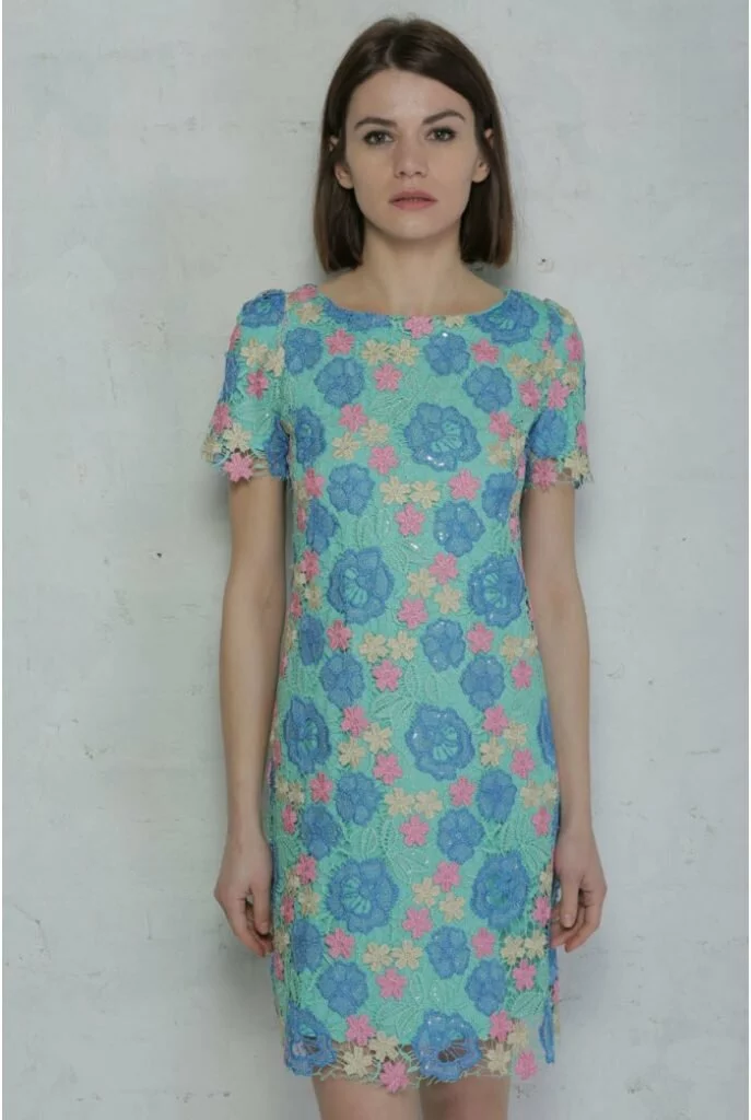 Pastel Flapper Dress was £120.00 now £60.00 from Rock My Vintage turquoise blue green 1920s style gatsby party dress