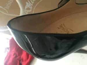 Christian Louboutin Mary Jane Black Jane Vendome 120 Patent Heels: Shoes 38 - size 5 for sale used second hand uk