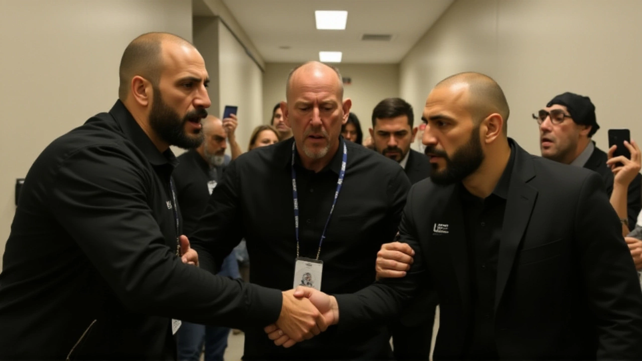 Khamzat Chimaev Shoves Ian Machado Garry After Provocative Remarks at UFC Qatar