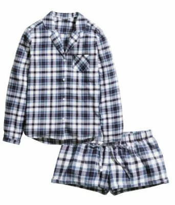 Blue Check Flannel Pyjamas from H&M £14.99