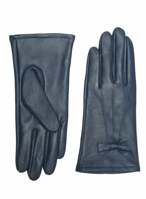 Dorothy Perkins Navy Leather Bow Gloves. £15 stocking fillers christmas gift guid for her under £15