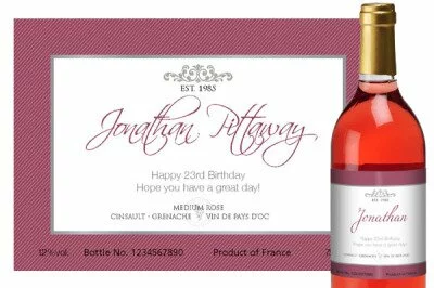 Personalised Rose Wine £14.99