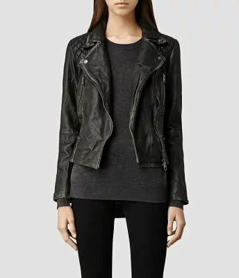 All Saints Cargo Leather Biker Jacket. £298