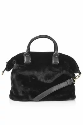 Topshop Black Faux Fur Holdall £45