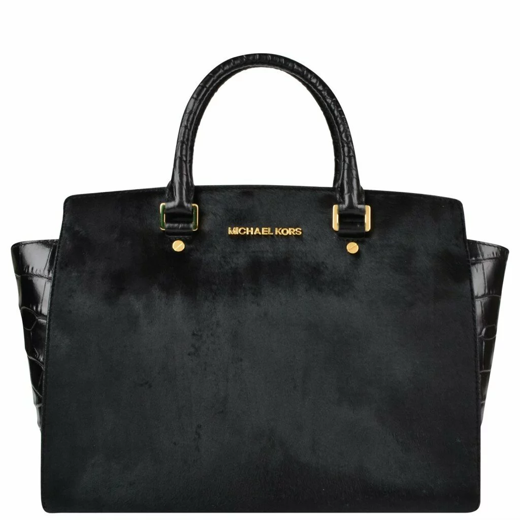 Michael Kors Black Calf Hair Selma Satchel Bag from Maison de Sacs £345.00 ss15