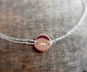 New -Rose gold Personalized bracelet, monogram bracelet £16