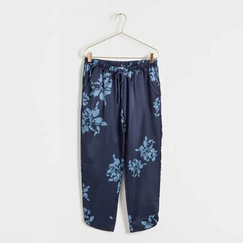 ZARA COTTON AND SILK PRINTED TROUSERS £49.99