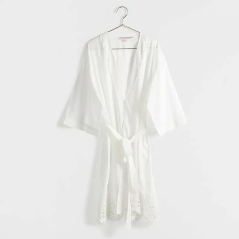 ZARA SILK & COTTON EMBROIDERED KIMONO £79.99